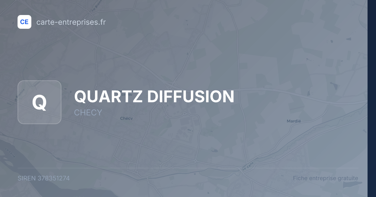 QUARTZ DIFFUSION — 378351274 — fiche entreprise