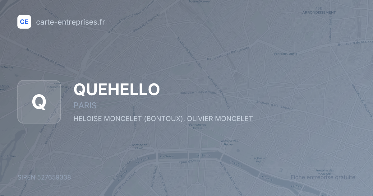 QUEHELLO — 527659338 — fiche entreprise