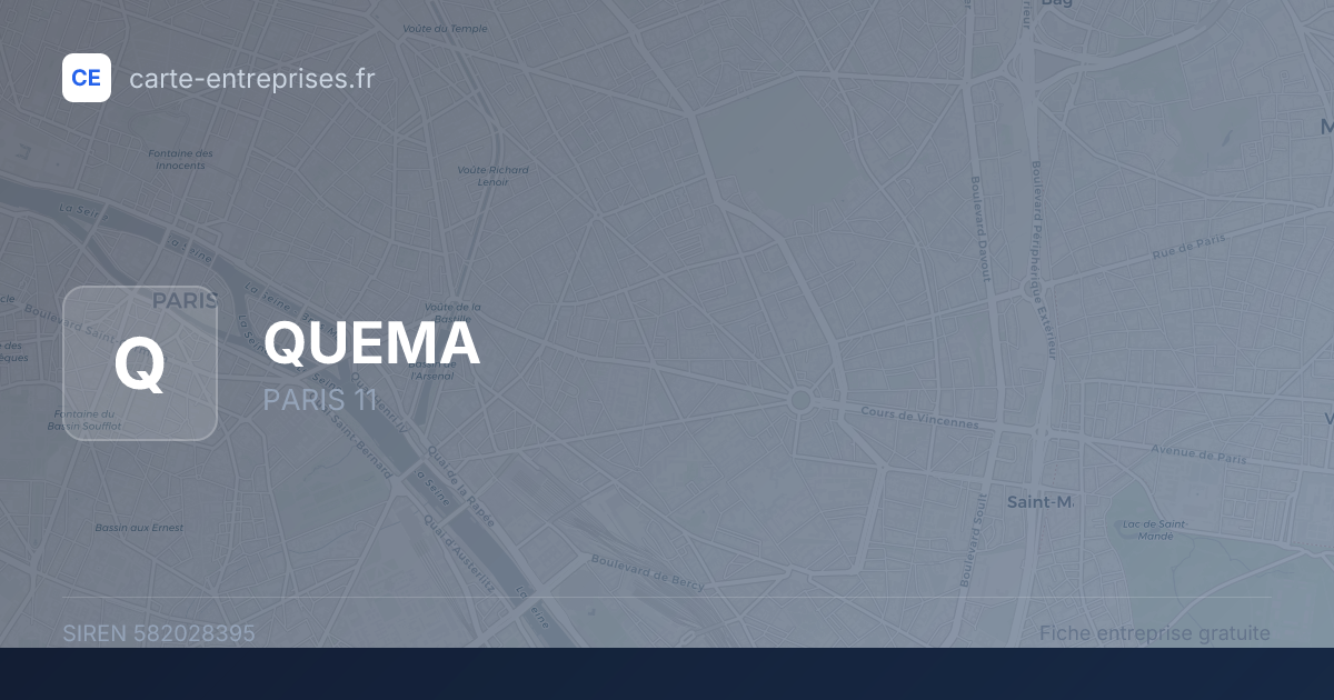 QUEMA — 582028395 — fiche entreprise