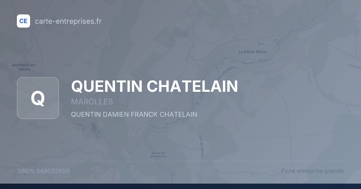 QUENTIN CHATELAIN — 949032650 — fiche entreprise