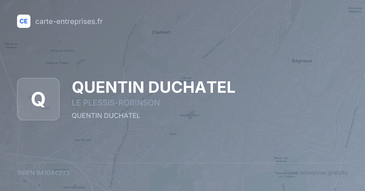 QUENTIN DUCHATEL — 841044993 — fiche entreprise