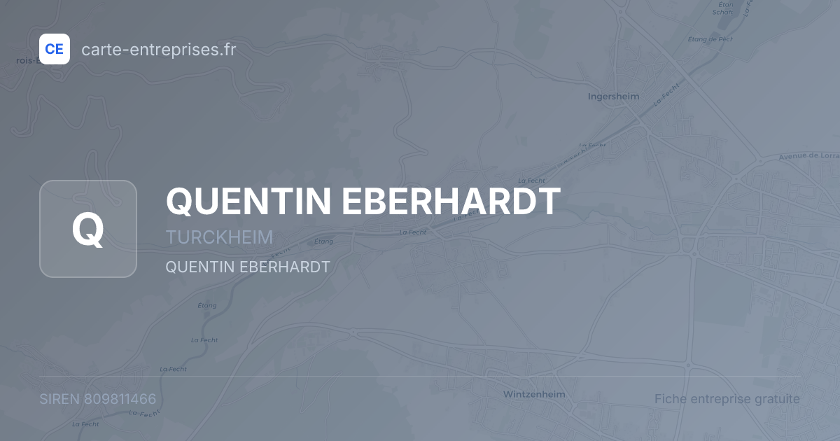 QUENTIN EBERHARDT — 809811466 — fiche entreprise