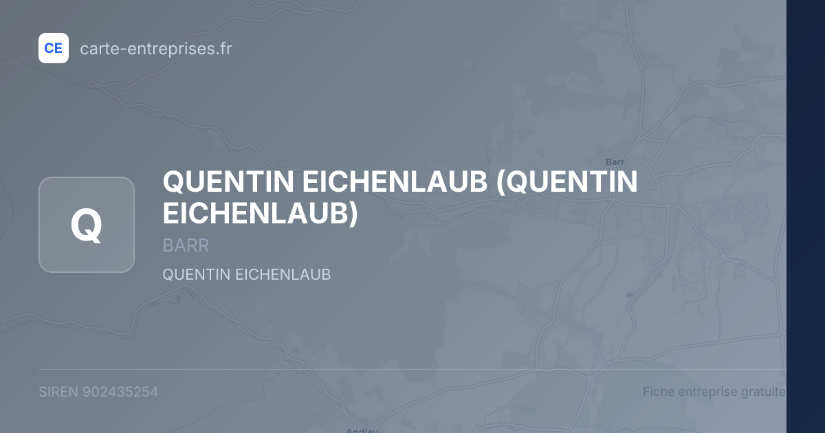 QUENTIN EICHENLAUB — 902435254 — fiche entreprise