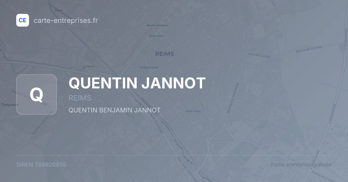 QUENTIN JANNOT — 788926855 — fiche entreprise