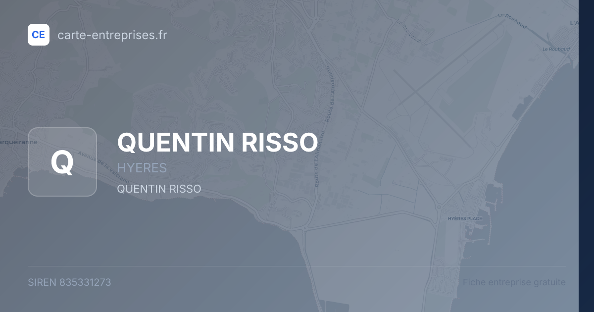 QUENTIN RISSO — 835331273 — fiche entreprise