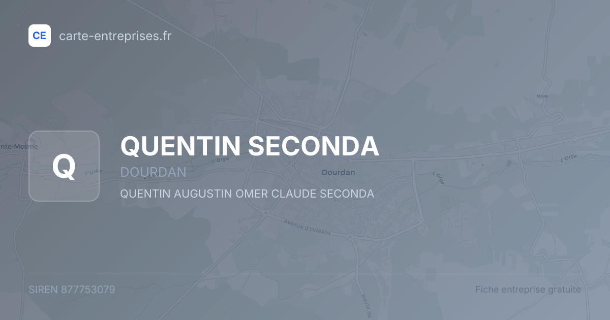 QUENTIN SECONDA — 877753079 — fiche entreprise