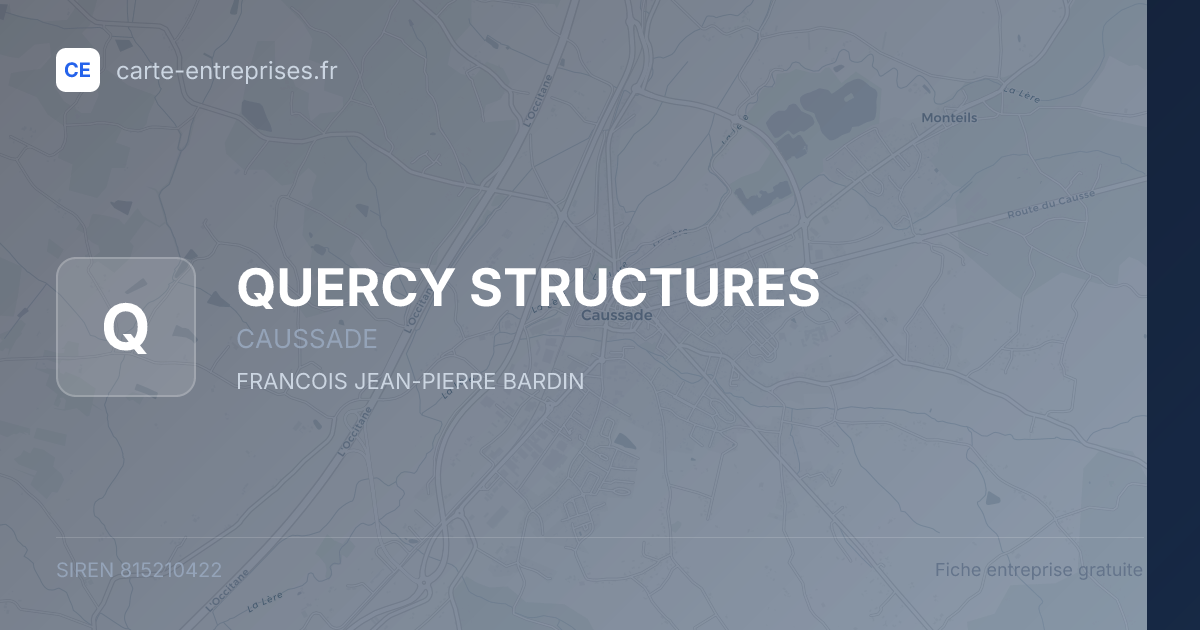 QUERCY STRUCTURES — 815210422 — fiche entreprise