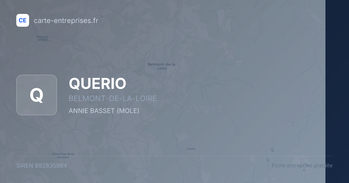 QUERIO — 892835984 — fiche entreprise