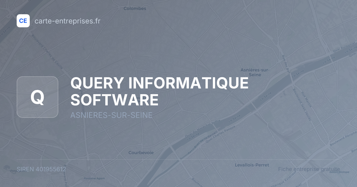 QUERY INFORMATIQUE SOFTWARE — 401955612 — fiche entreprise