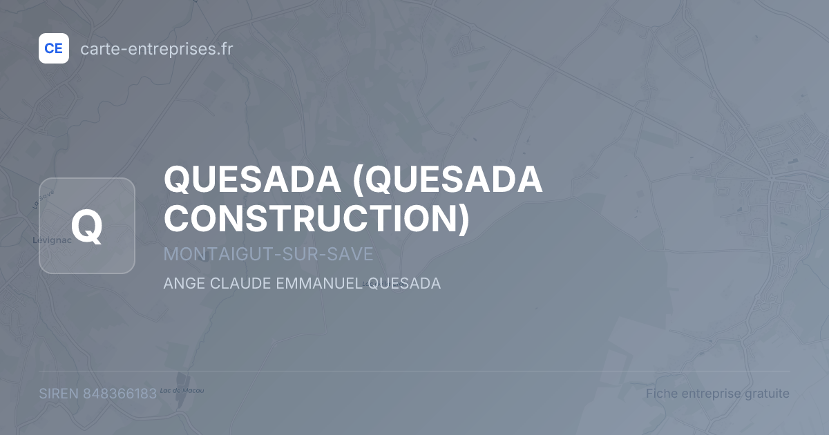 QUESADA (QUESADA CONSTRUCTION) — 848366183 — fiche entreprise