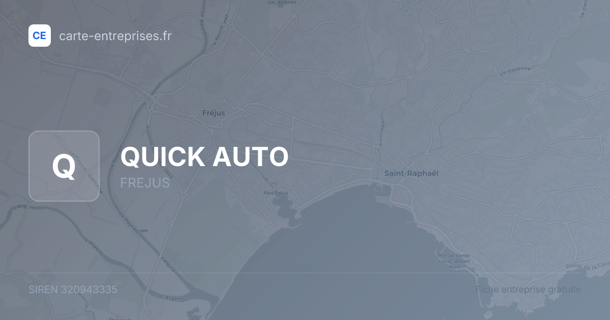 QUICK AUTO — 320943335 — fiche entreprise