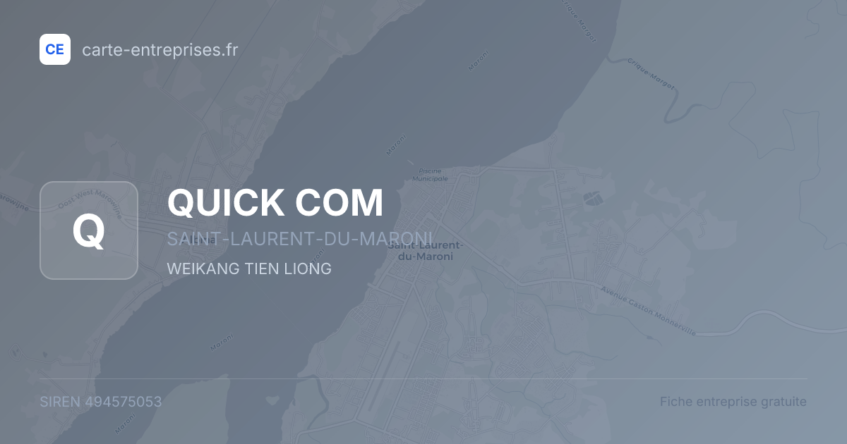 QUICK COM — 494575053 — fiche entreprise