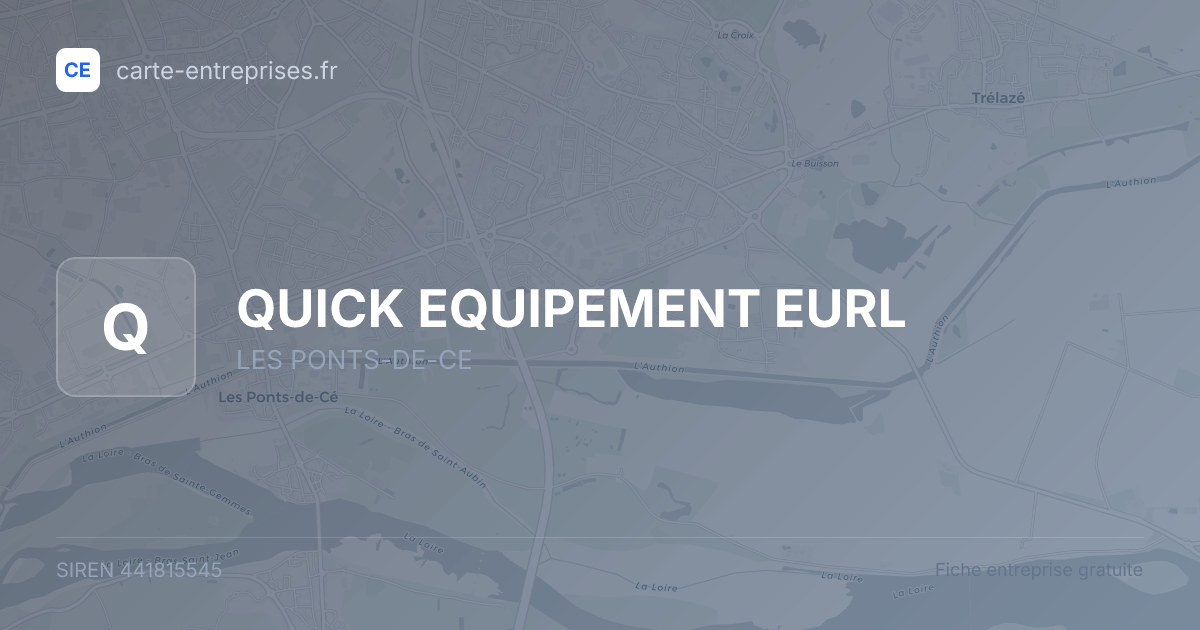 QUICK EQUIPEMENT EURL — 441815545 — fiche entreprise