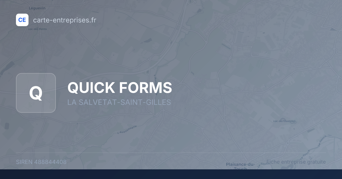 QUICK FORMS — 488844408 — fiche entreprise
