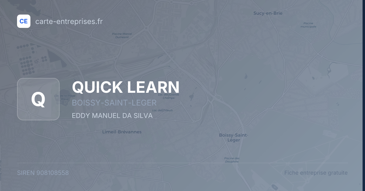 QUICK LEARN — 908108558 — fiche entreprise