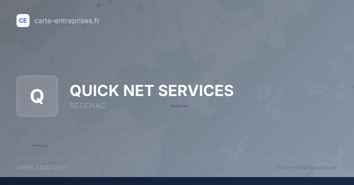 QUICK NET SERVICES — 482522653 — fiche entreprise