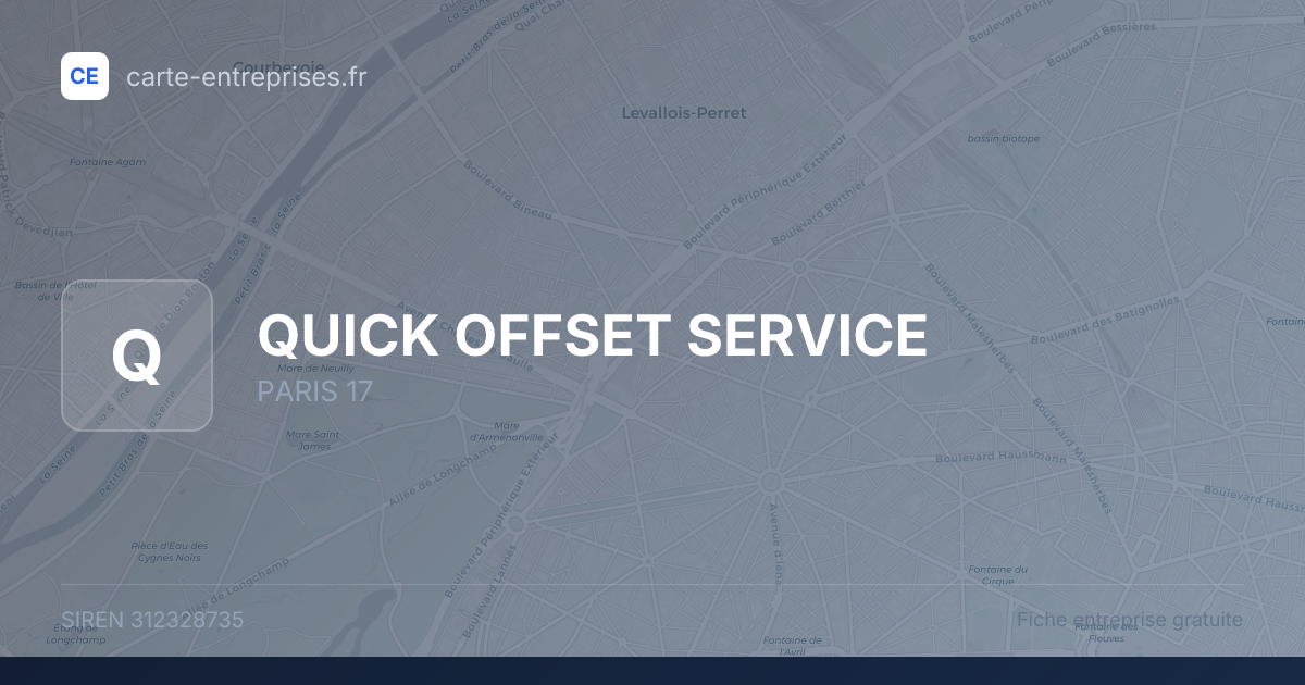 QUICK OFFSET SERVICE — 312328735 — fiche entreprise