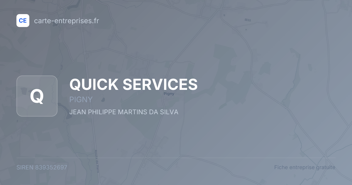 QUICK SERVICES — 839352697 — fiche entreprise