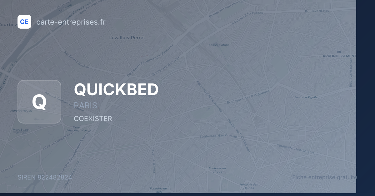 QUICKBED — 822482824 — fiche entreprise