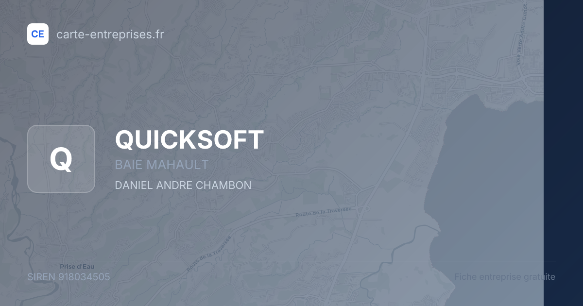 QUICKSOFT — 918034505 — fiche entreprise