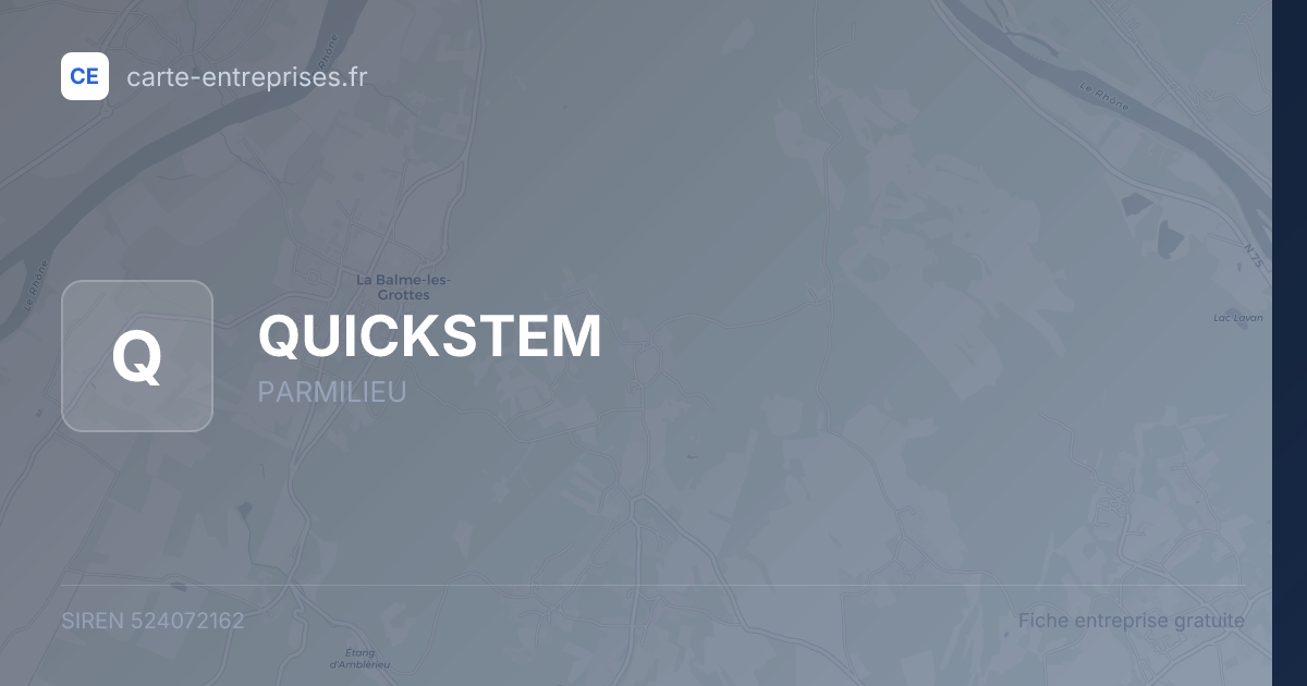 QUICKSTEM — 524072162 — fiche entreprise
