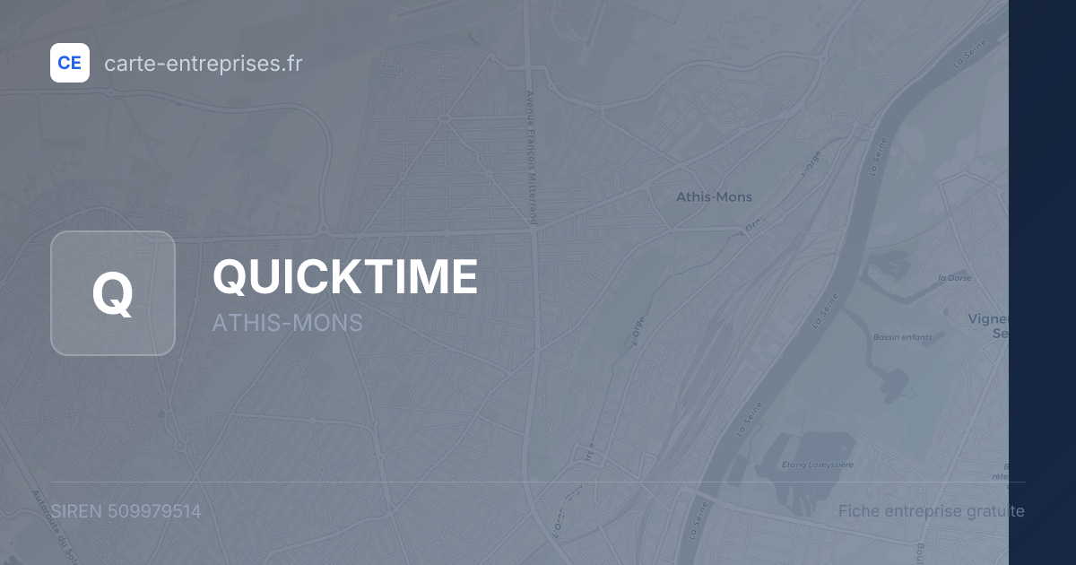 QUICKTIME — 509979514 — fiche entreprise