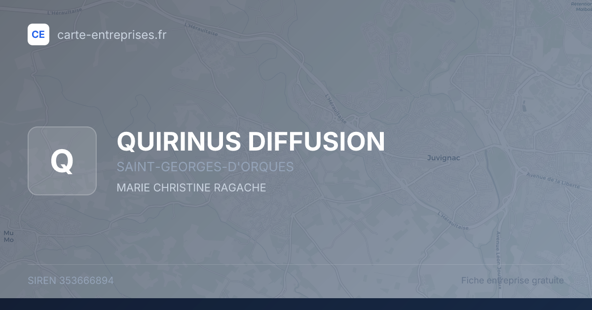 QUIRINUS DIFFUSION — 353666894 — fiche entreprise