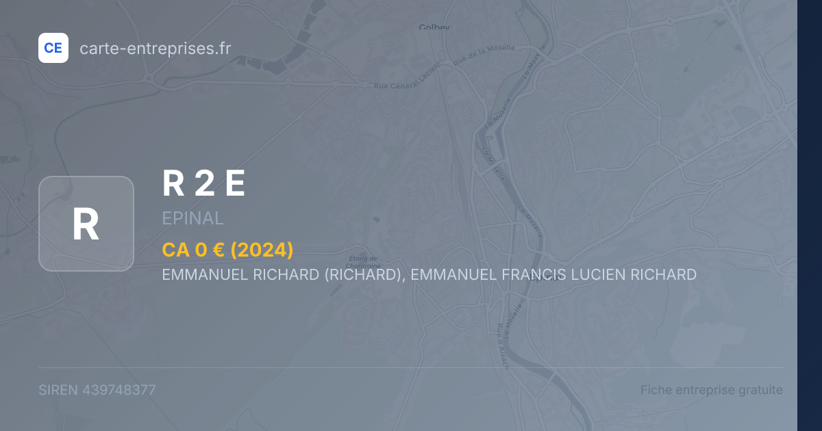 R 2 E — 439748377 — fiche entreprise