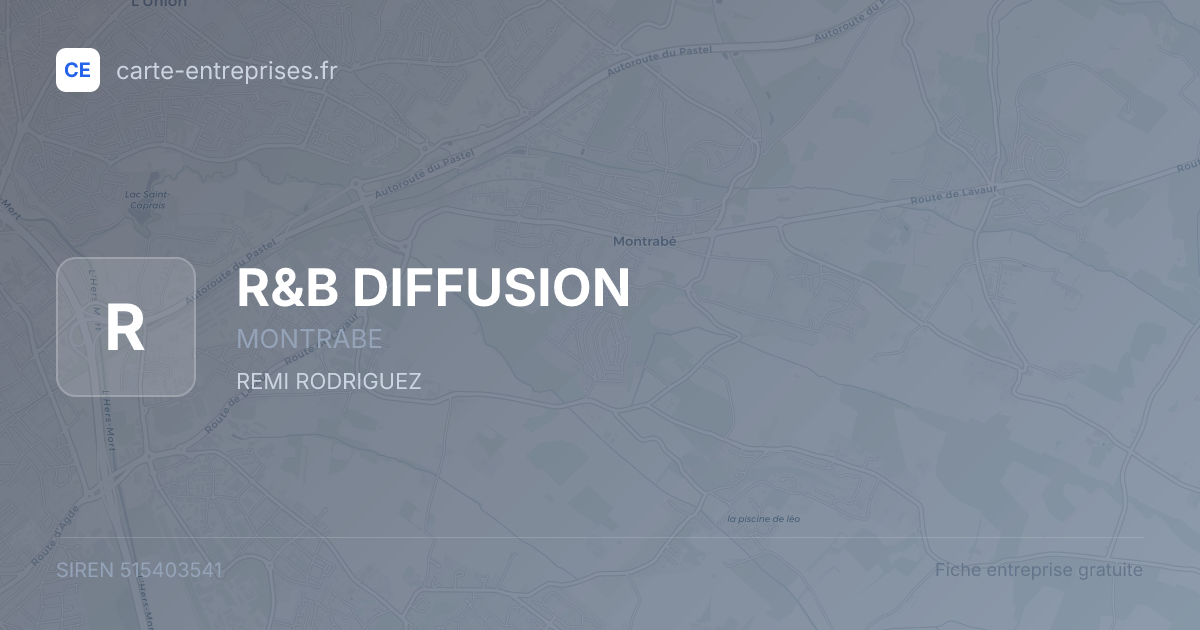 R&B DIFFUSION — 515403541 — fiche entreprise