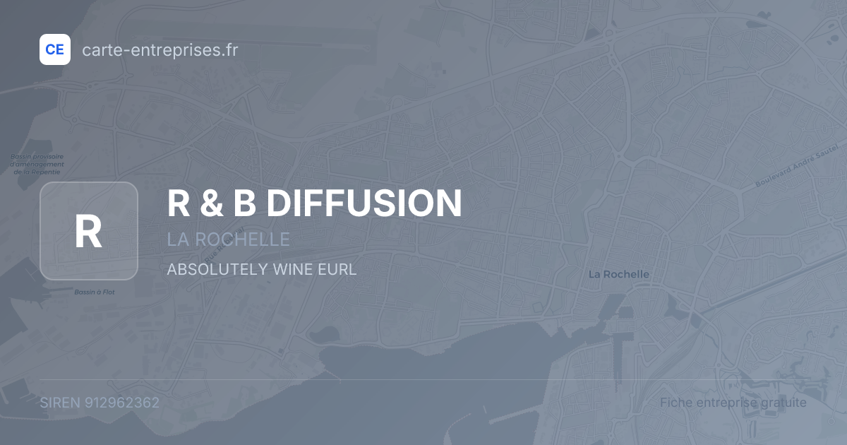 R & B DIFFUSION — 912962362 — fiche entreprise