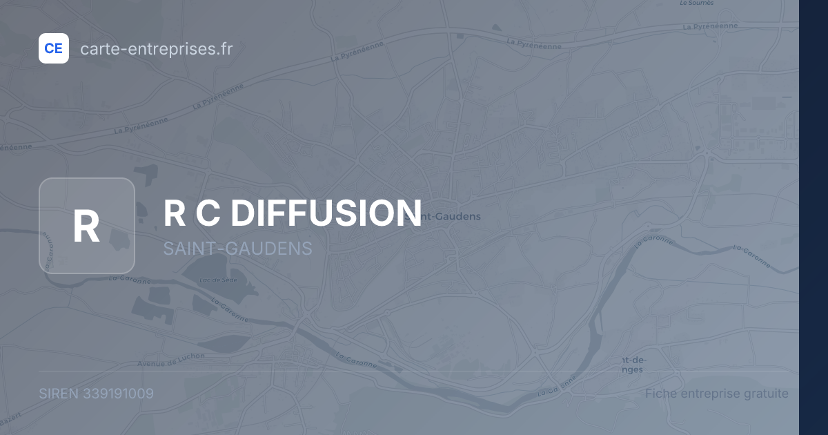 R C DIFFUSION — 339191009 — fiche entreprise