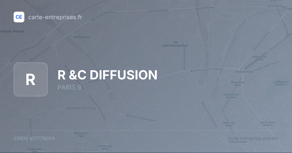 R &C DIFFUSION — 451779094 — fiche entreprise
