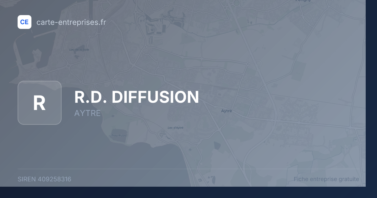 R.D. DIFFUSION — 409258316 — fiche entreprise