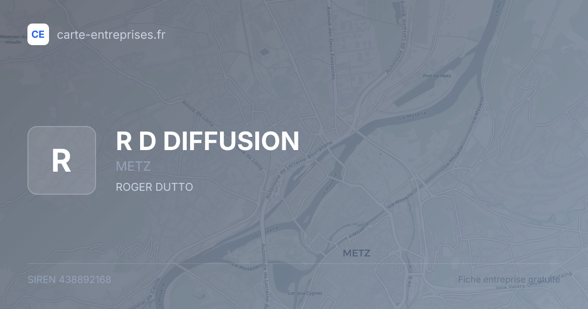 R D DIFFUSION — 438892168 — fiche entreprise