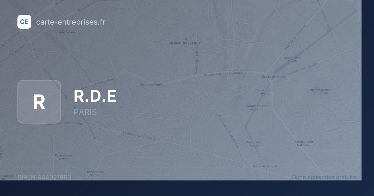 R.D.E — 444321863 — fiche entreprise