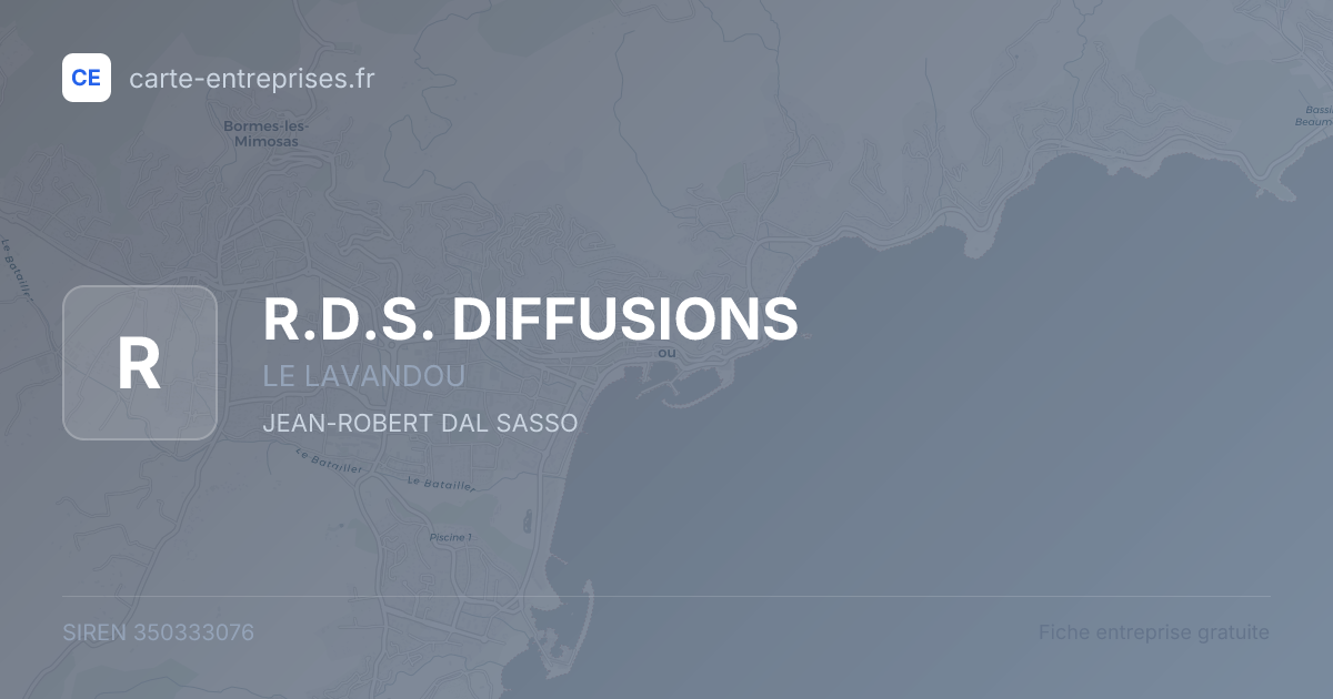 R.D.S. DIFFUSIONS — 350333076 — fiche entreprise
