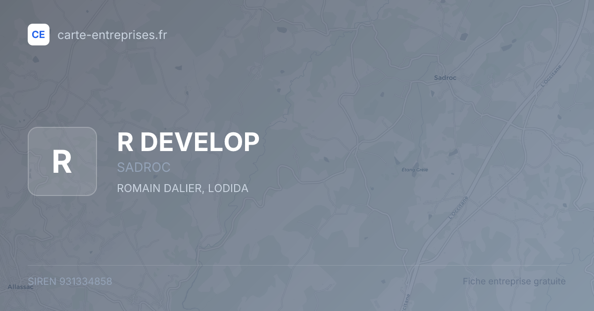 R DEVELOP — 931334858 — fiche entreprise