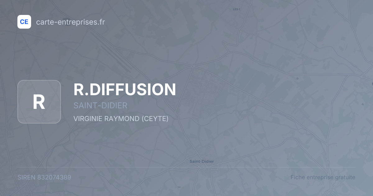 R.DIFFUSION — 832074389 — fiche entreprise