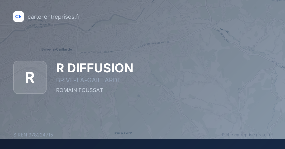 R DIFFUSION — 978224715 — fiche entreprise