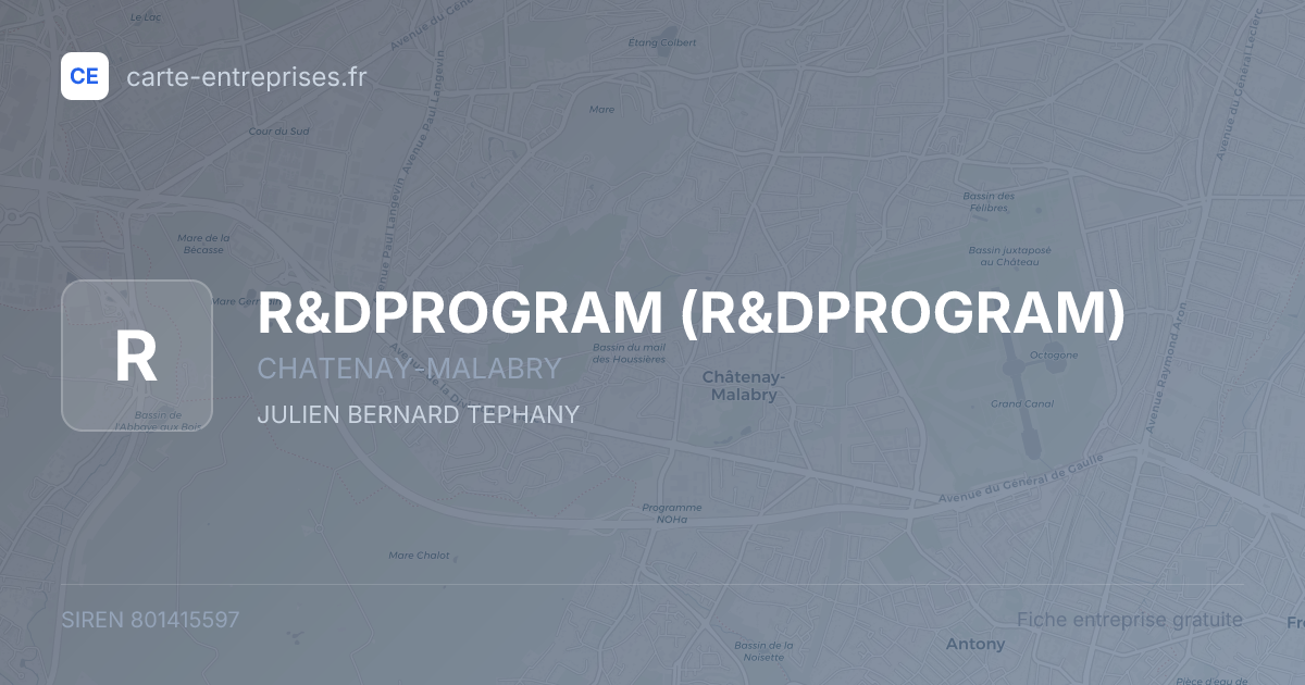 R&DPROGRAM — 801415597 — fiche entreprise