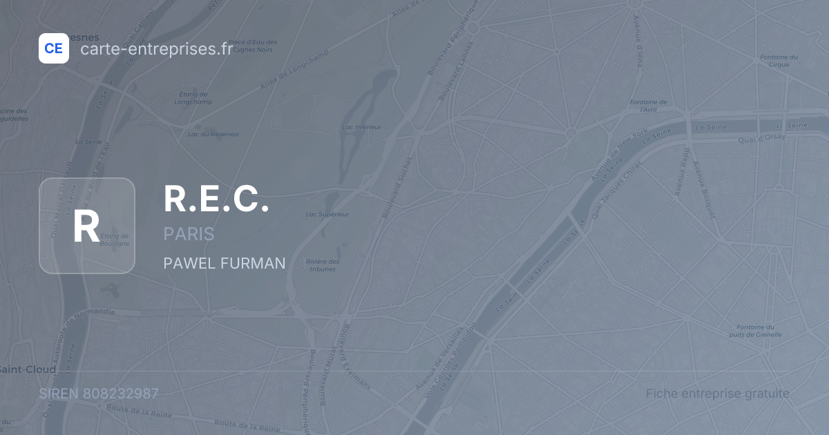 R.E.C. — 808232987 — fiche entreprise