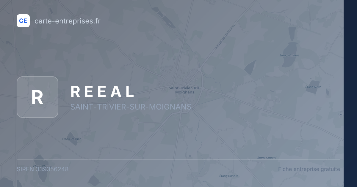 R E E A L — 339356248 — fiche entreprise