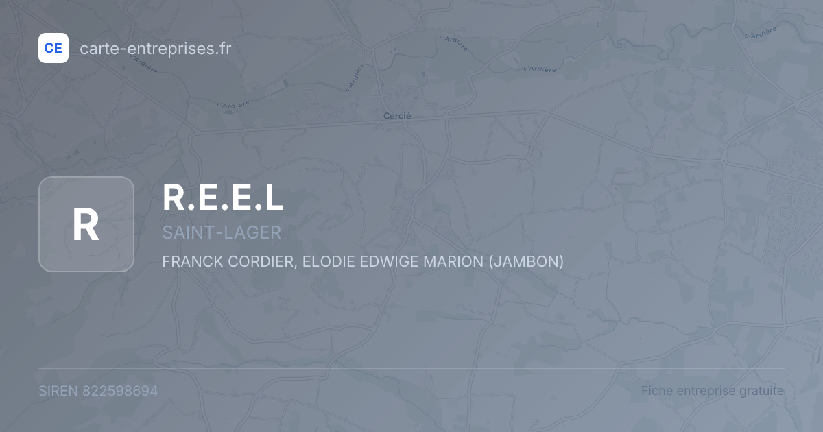 R.E.E.L — 822598694 — fiche entreprise