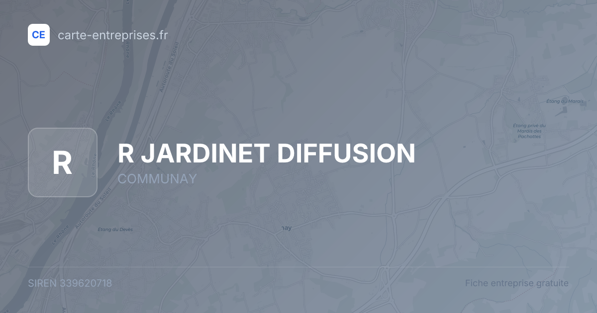 R JARDINET DIFFUSION — 339620718 — fiche entreprise