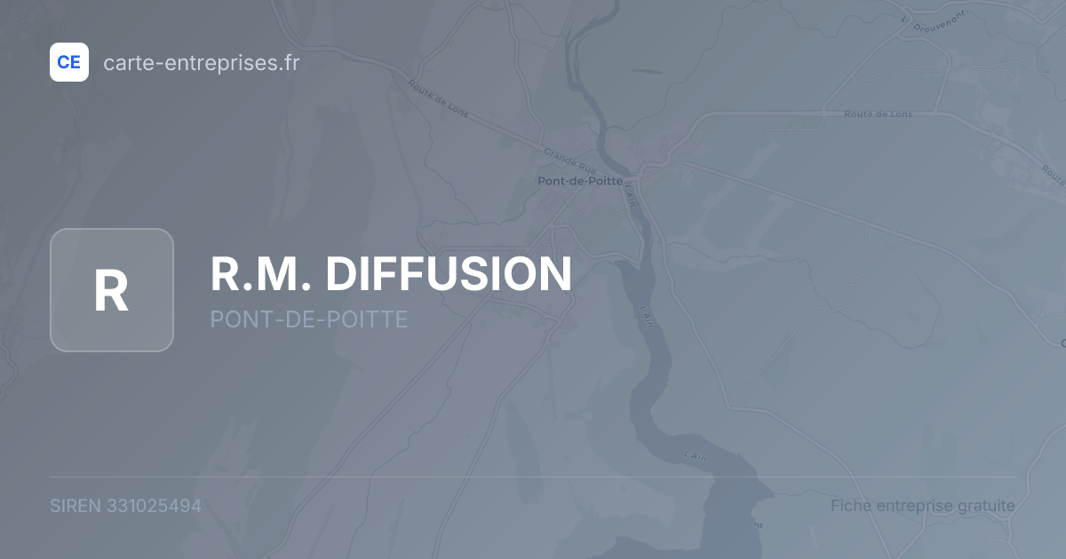 R.M. DIFFUSION — 331025494 — fiche entreprise