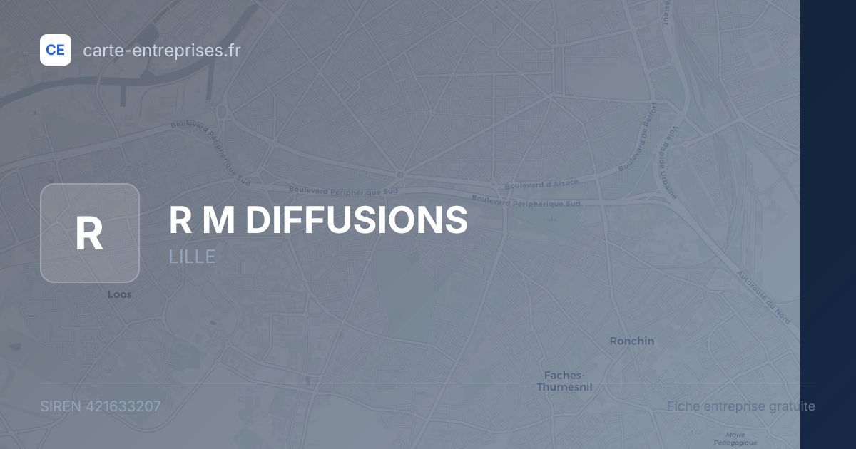 R M DIFFUSIONS — 421633207 — fiche entreprise