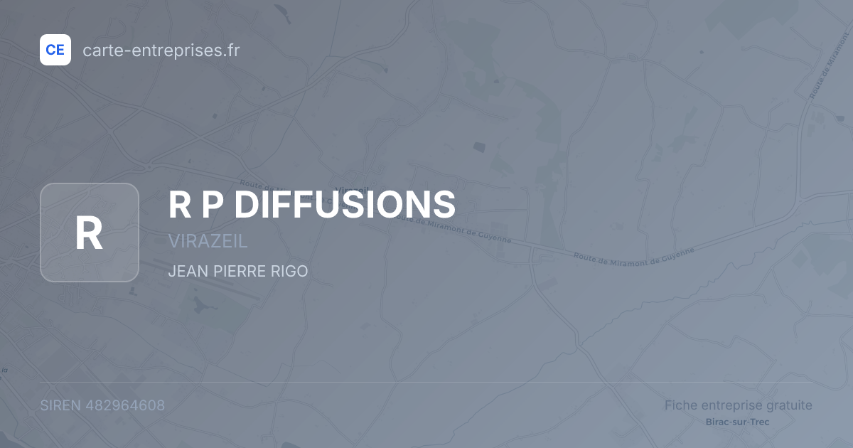 R P DIFFUSIONS — 482964608 — fiche entreprise