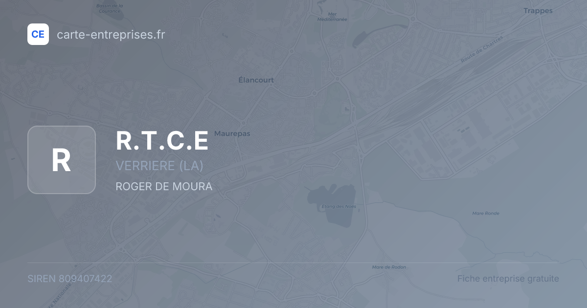 R.T.C.E — 809407422 — fiche entreprise