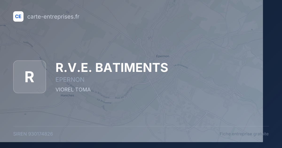 R.V.E. BATIMENTS — 930174826 — fiche entreprise