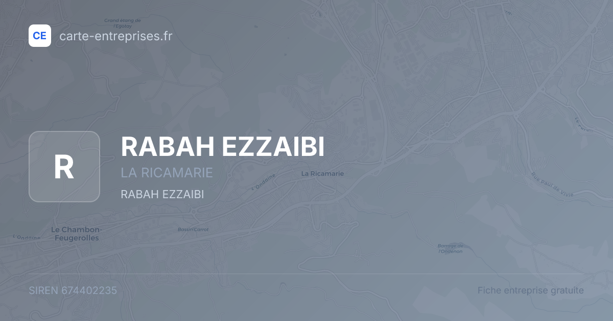 RABAH EZZAIBI — 674402235 — fiche entreprise